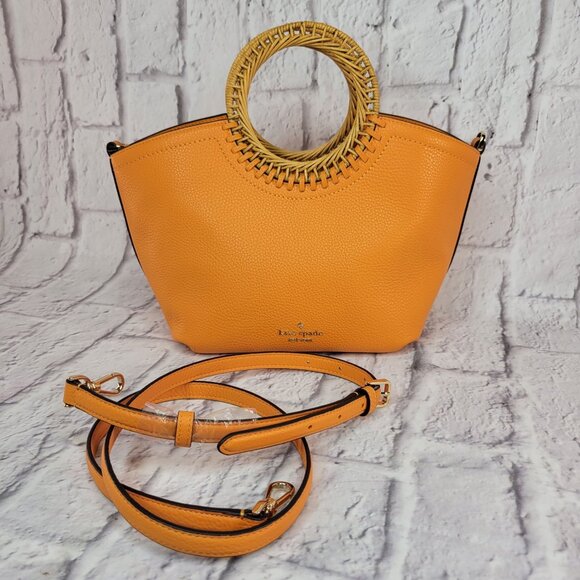 kate spade Handbags - Kate Spade Harbor Small Womens Leather Tote Turmeric Root Orange NWOT
